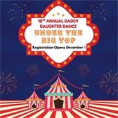 daddy daughter registration on December 1 with circus tents