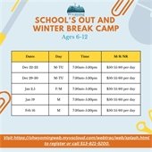 school's out and winter break camp dates